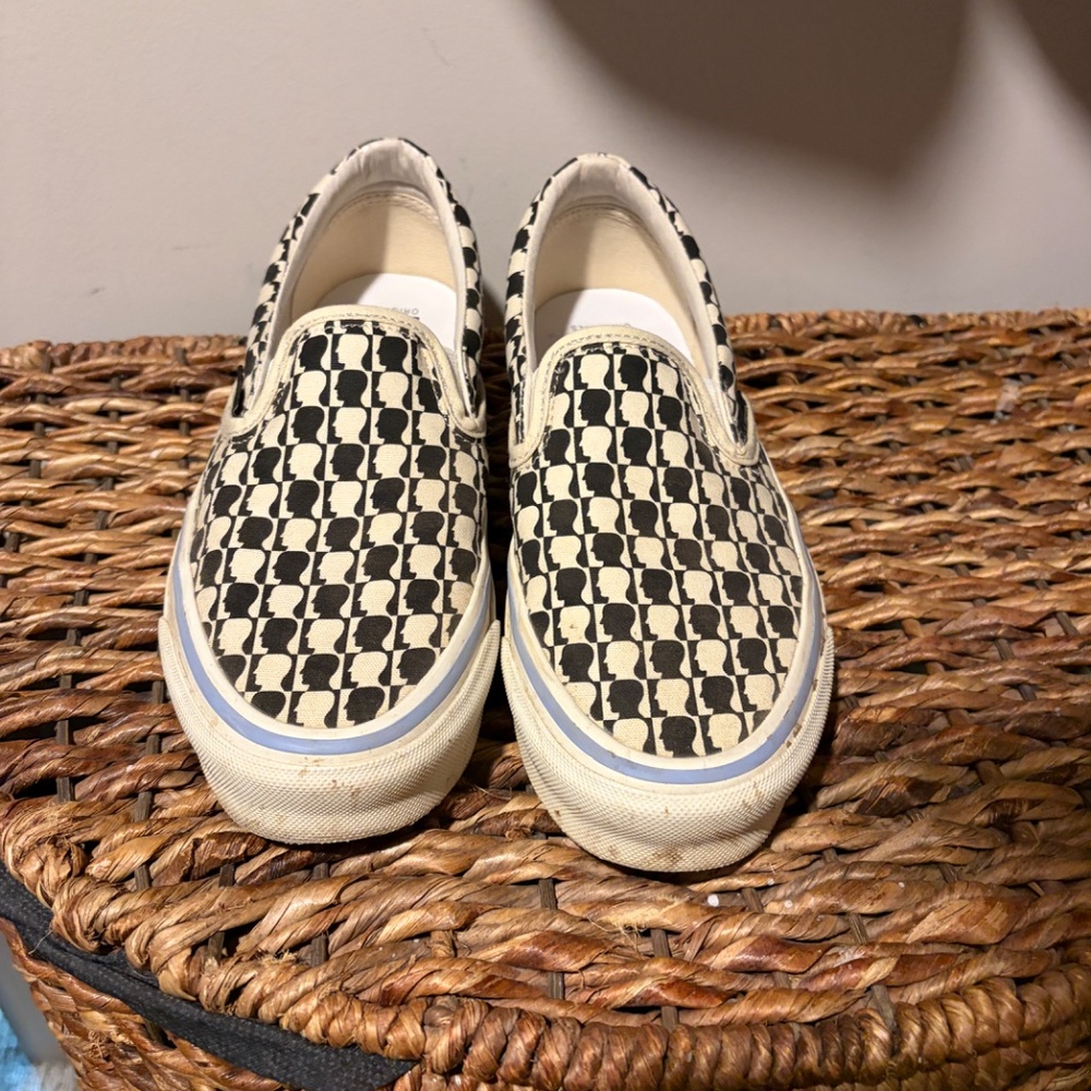Brain Dead x Vans OG Classic Slip-On LX — Black/White Checkerboard